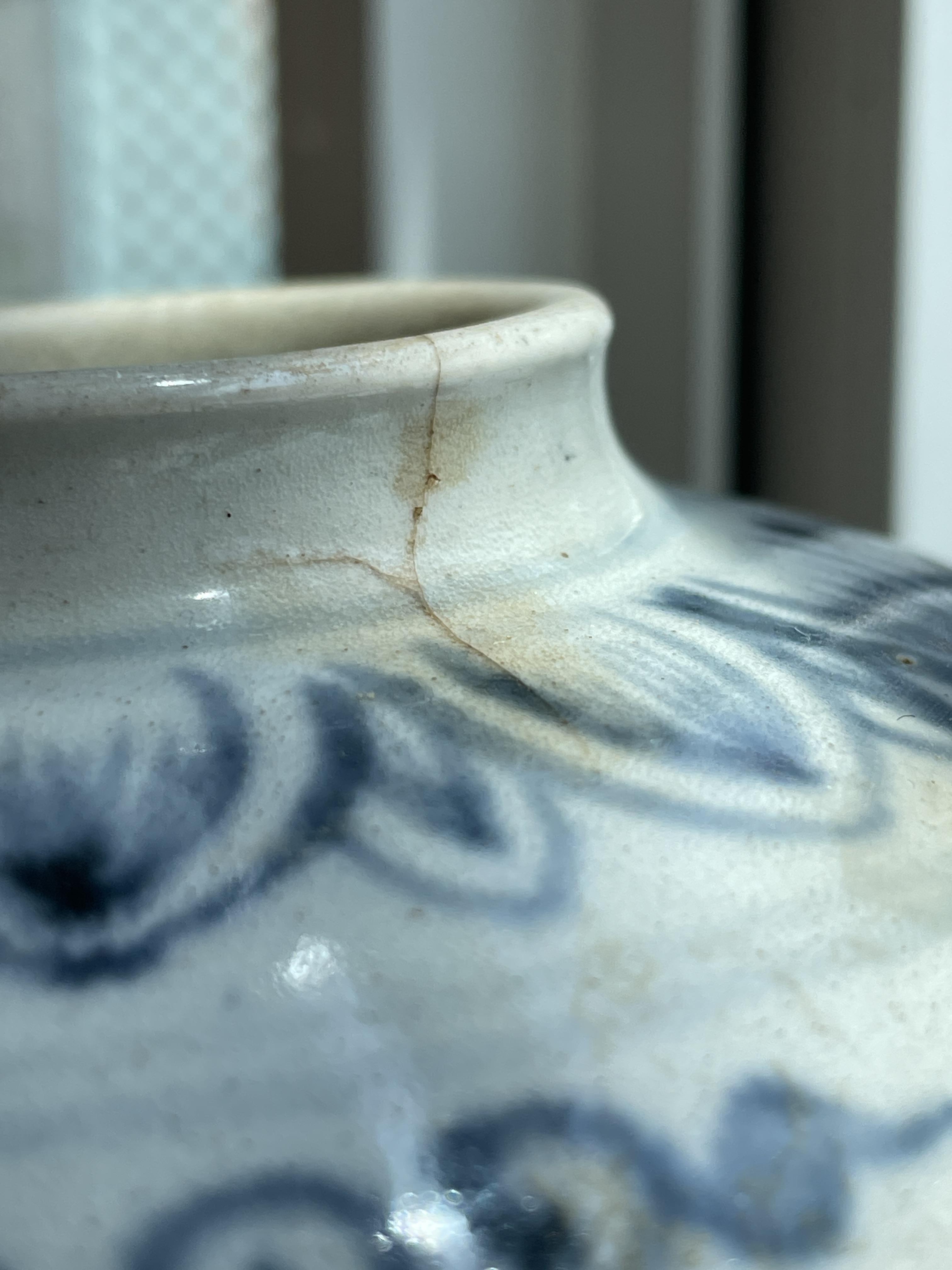 A VIETNAMESE BLUE AND WHITE JAR - Image 9 of 10