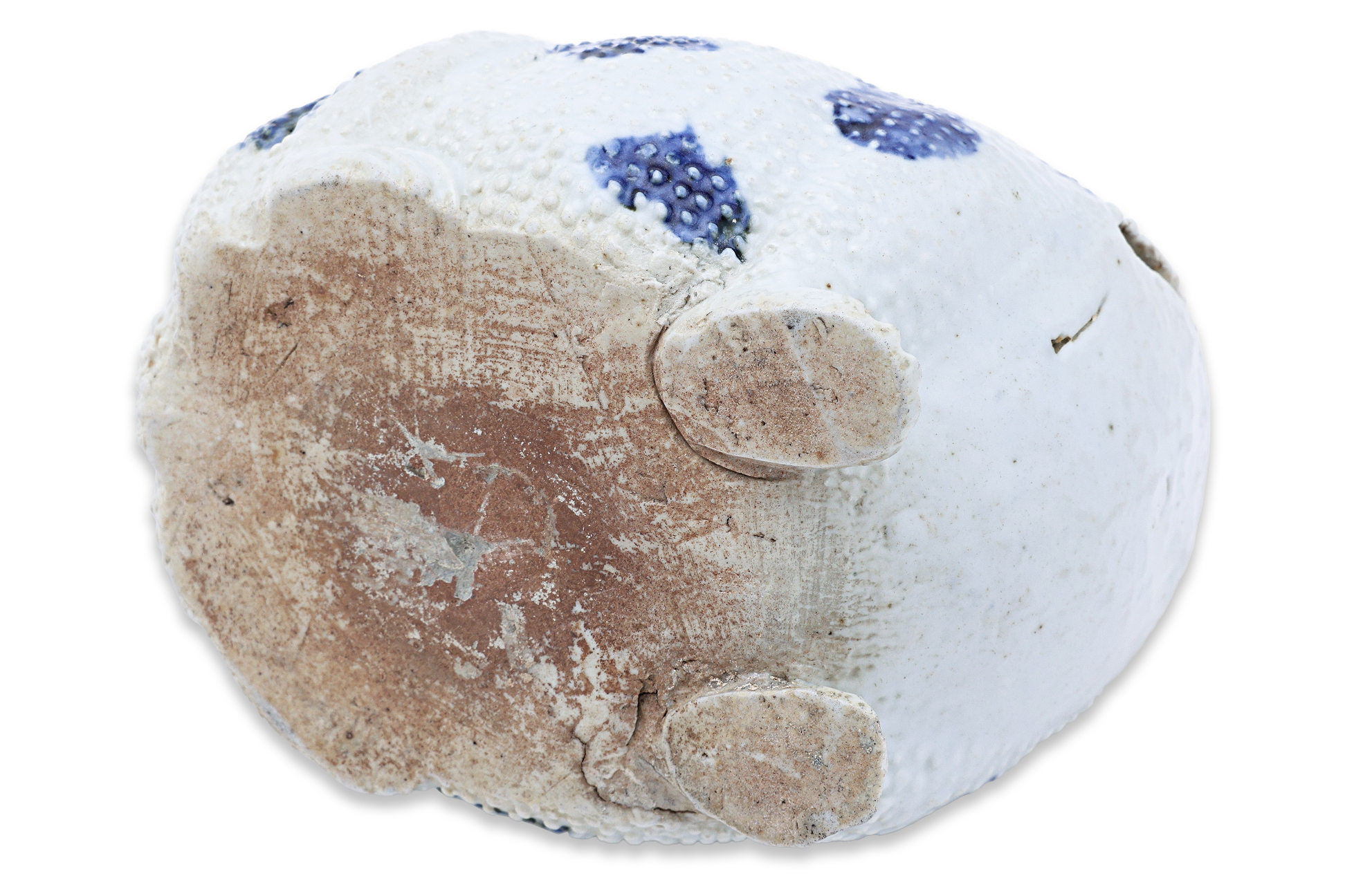 A BLUE AND WHITE TOAD-SHAPED INCENSE BURNER - Image 5 of 5