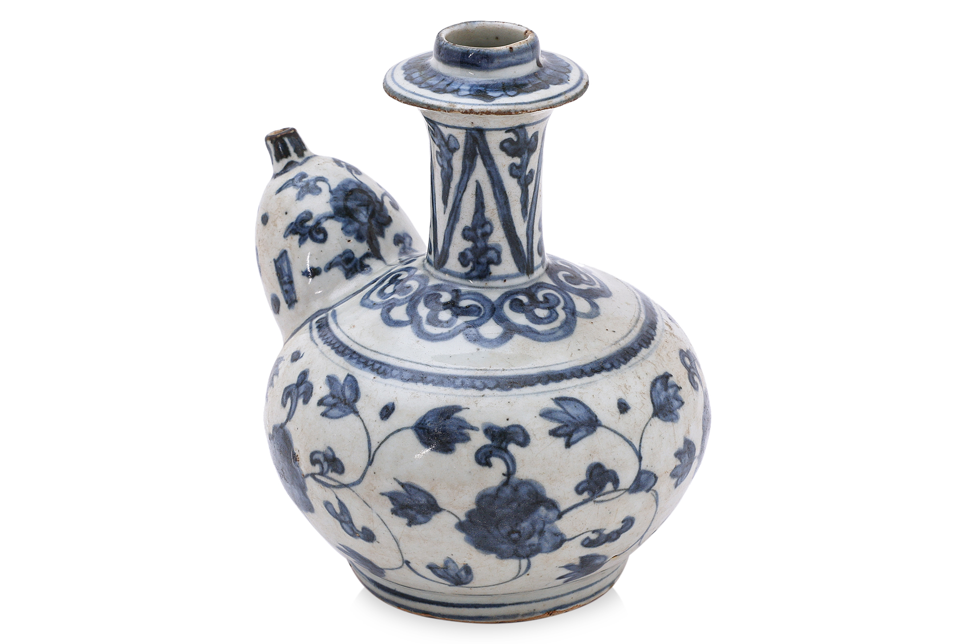 A BLUE AND WHITE PORCELAIN KENDI - Image 3 of 5