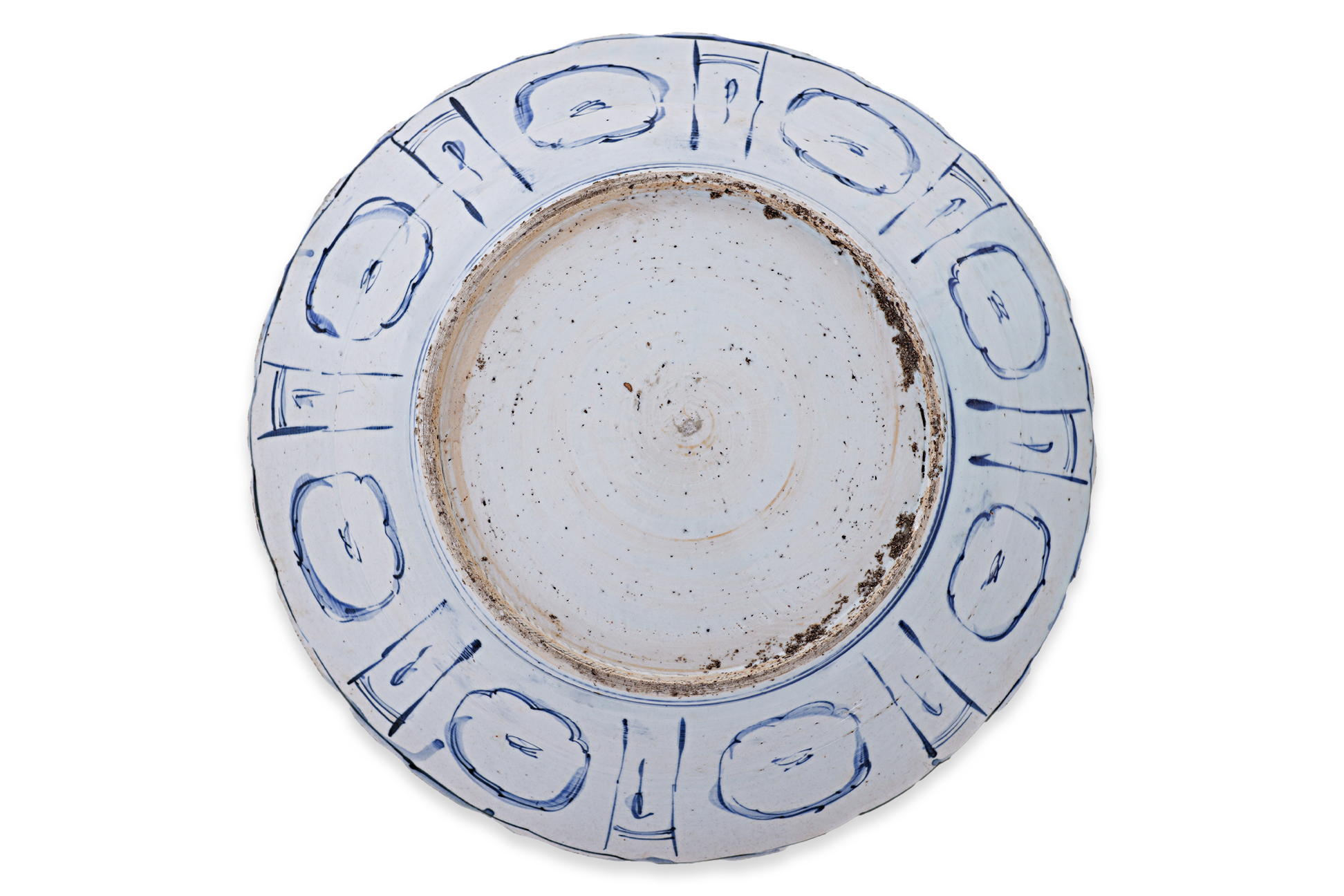 A VERY LARGE BLUE AND WHITE KRAAK DRAGON DISH - Image 3 of 16
