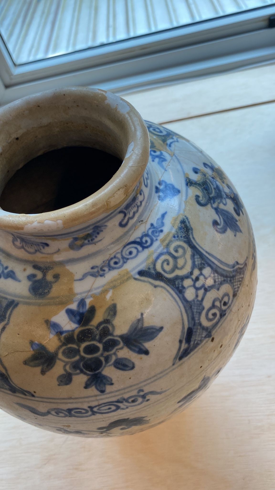 A LARGE VIETNAMESE BLUE AND WHITE JAR - Image 10 of 15