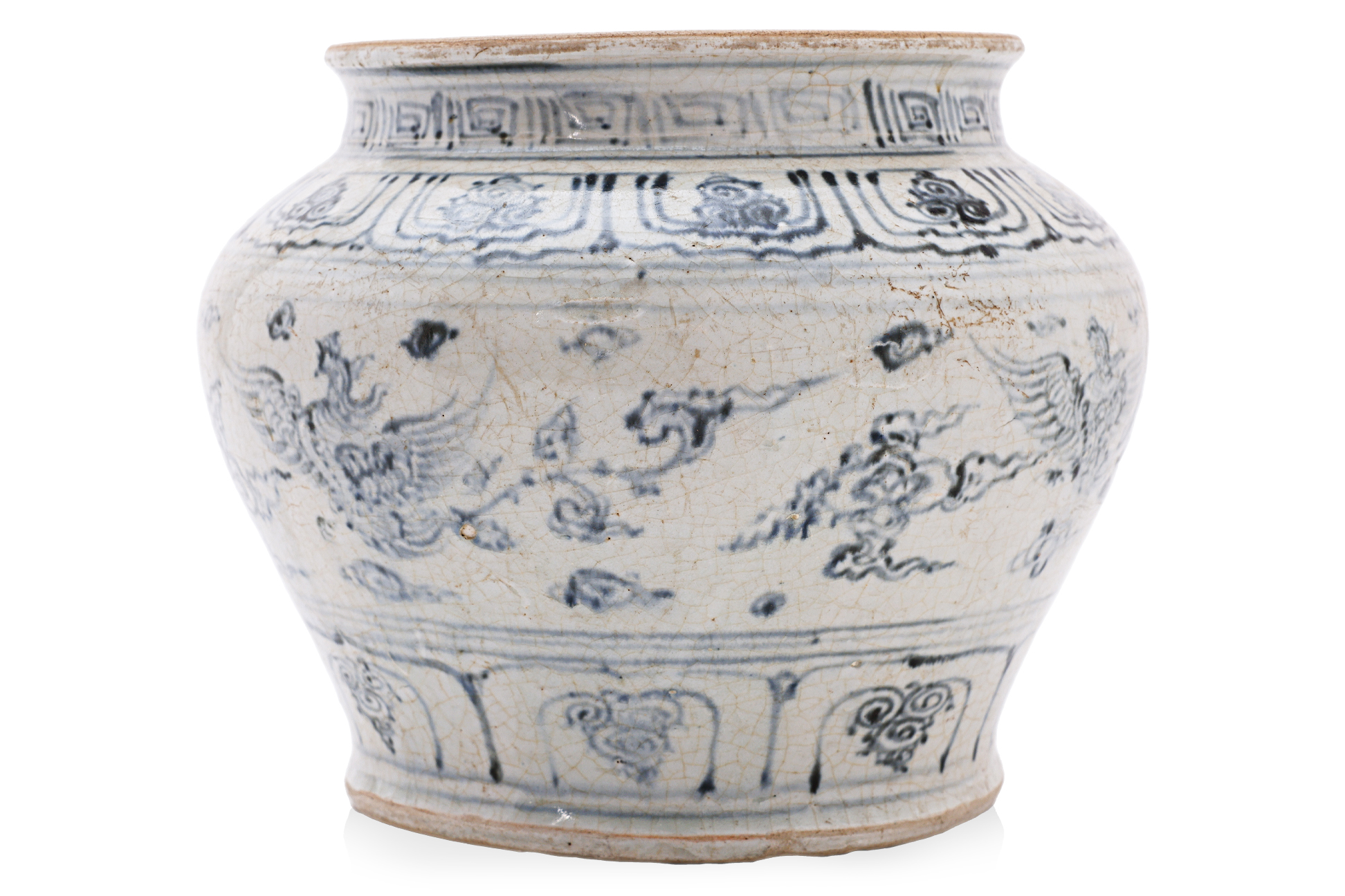 A VIETNAMESE BLUE AND WHITE PHOENIX JAR - Image 2 of 17