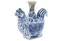 A VIETNAMESE BLUE AND WHITE CHICKEN FORM KENDI