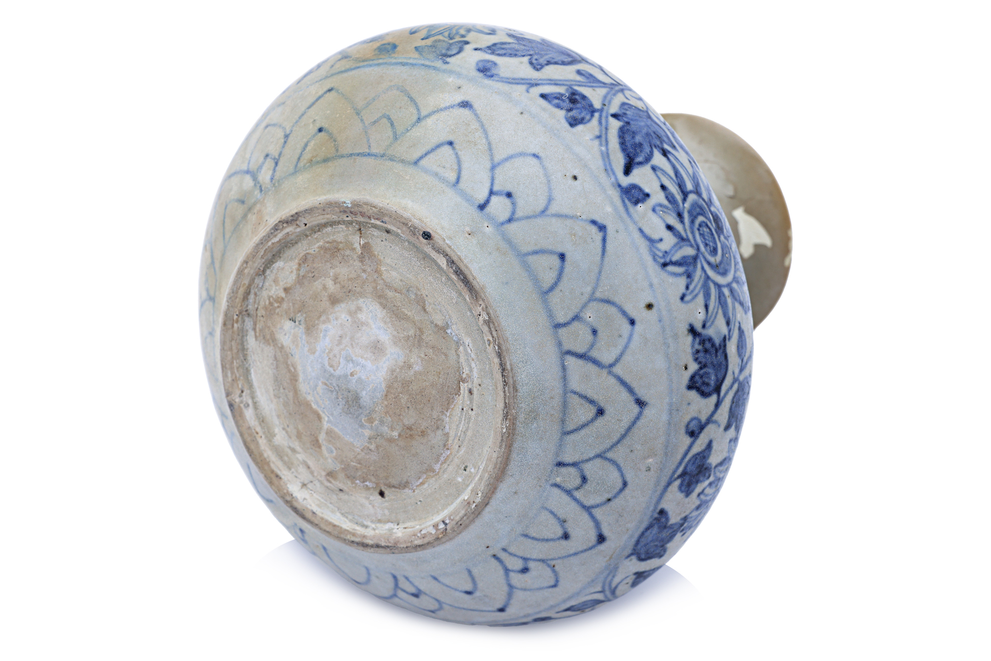 A VIETNAMESE BLUE AND WHITE BOTTLE VASE - Image 3 of 4