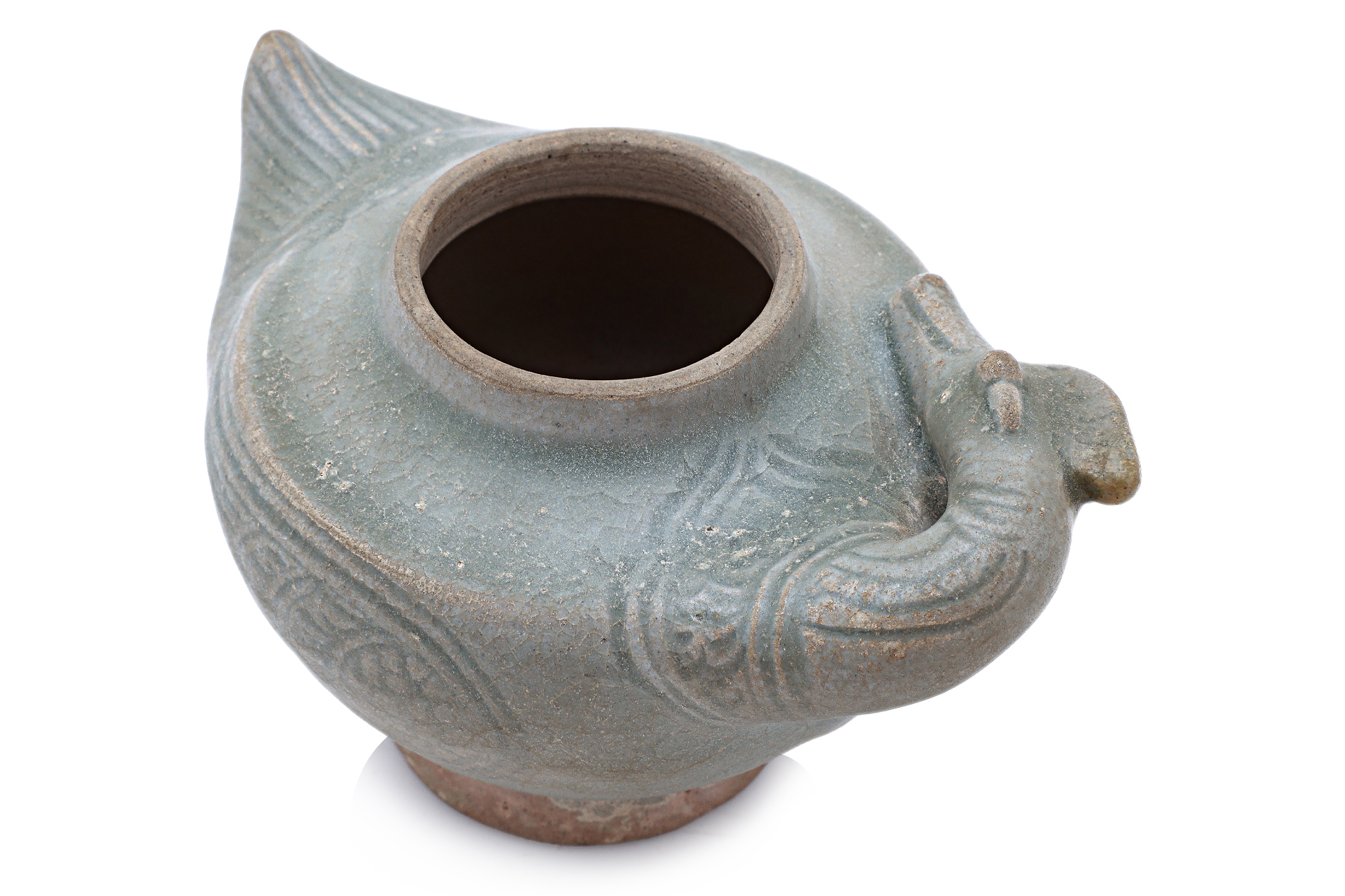 A THAI CELADON HAMSA BIRD VESSEL