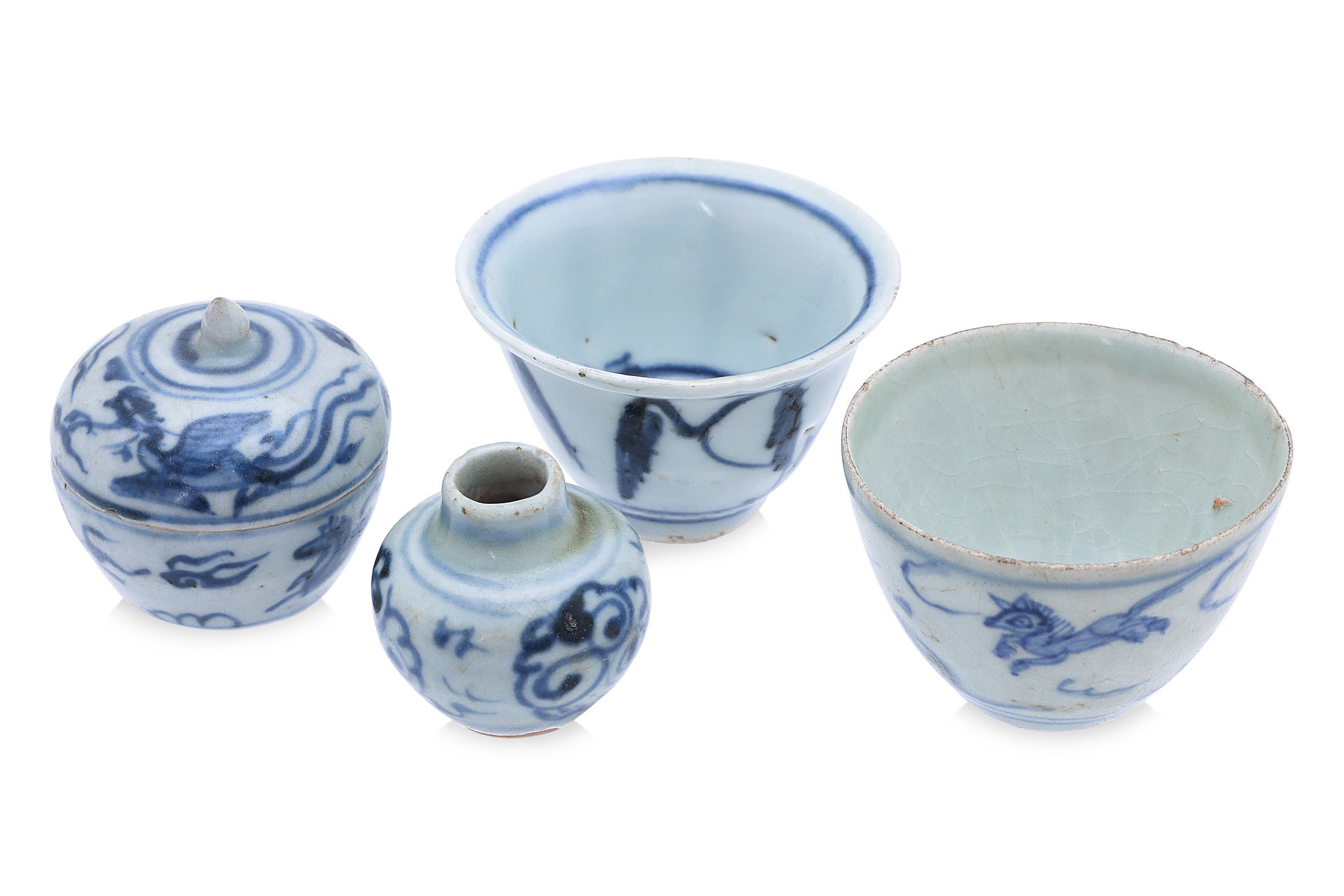 A GROUP OF SMALL BLUE AND WHITE WARES - Image 3 of 4