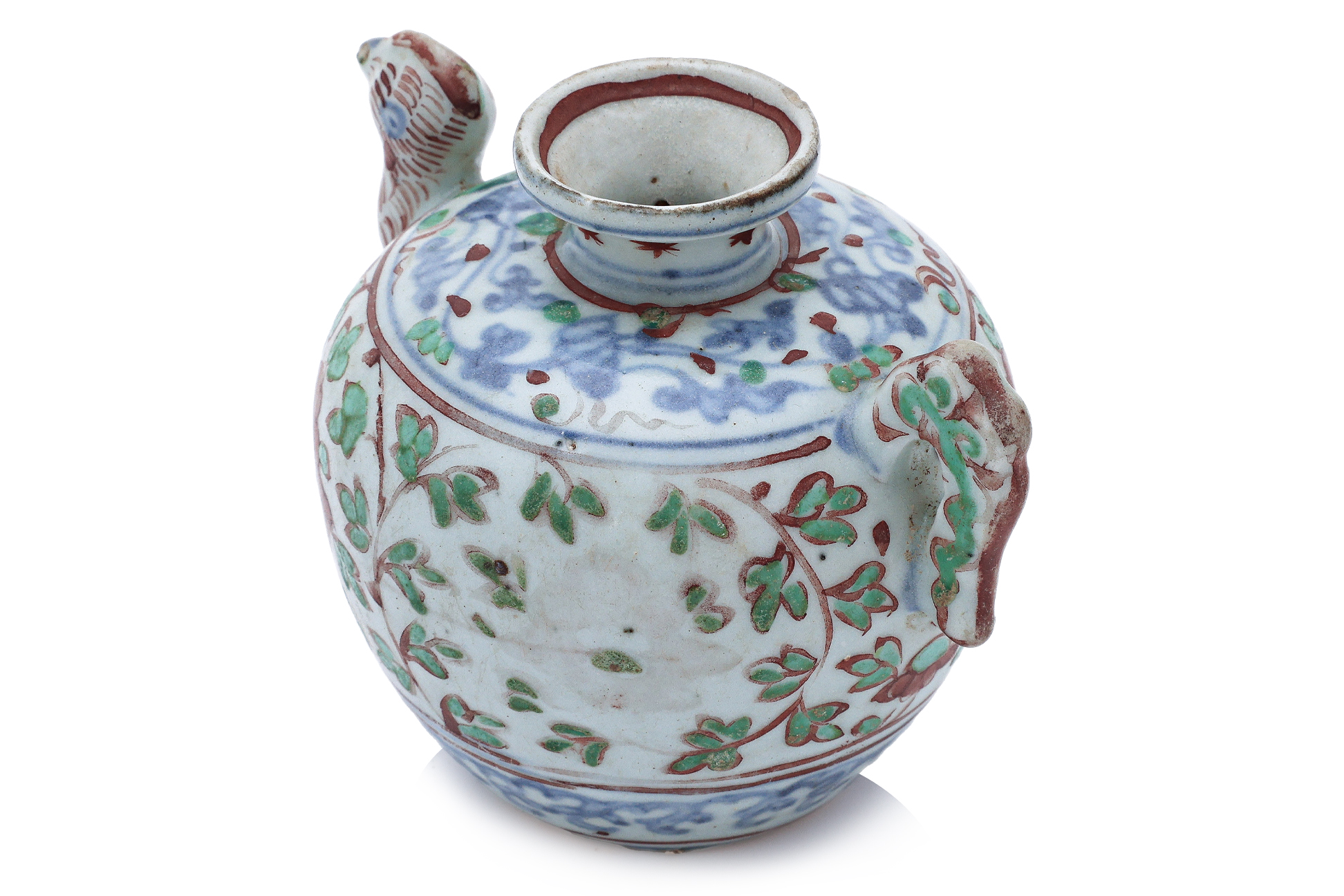 A WUCAI PORCELAIN CHICKEN WATER DROPPER - Image 3 of 4