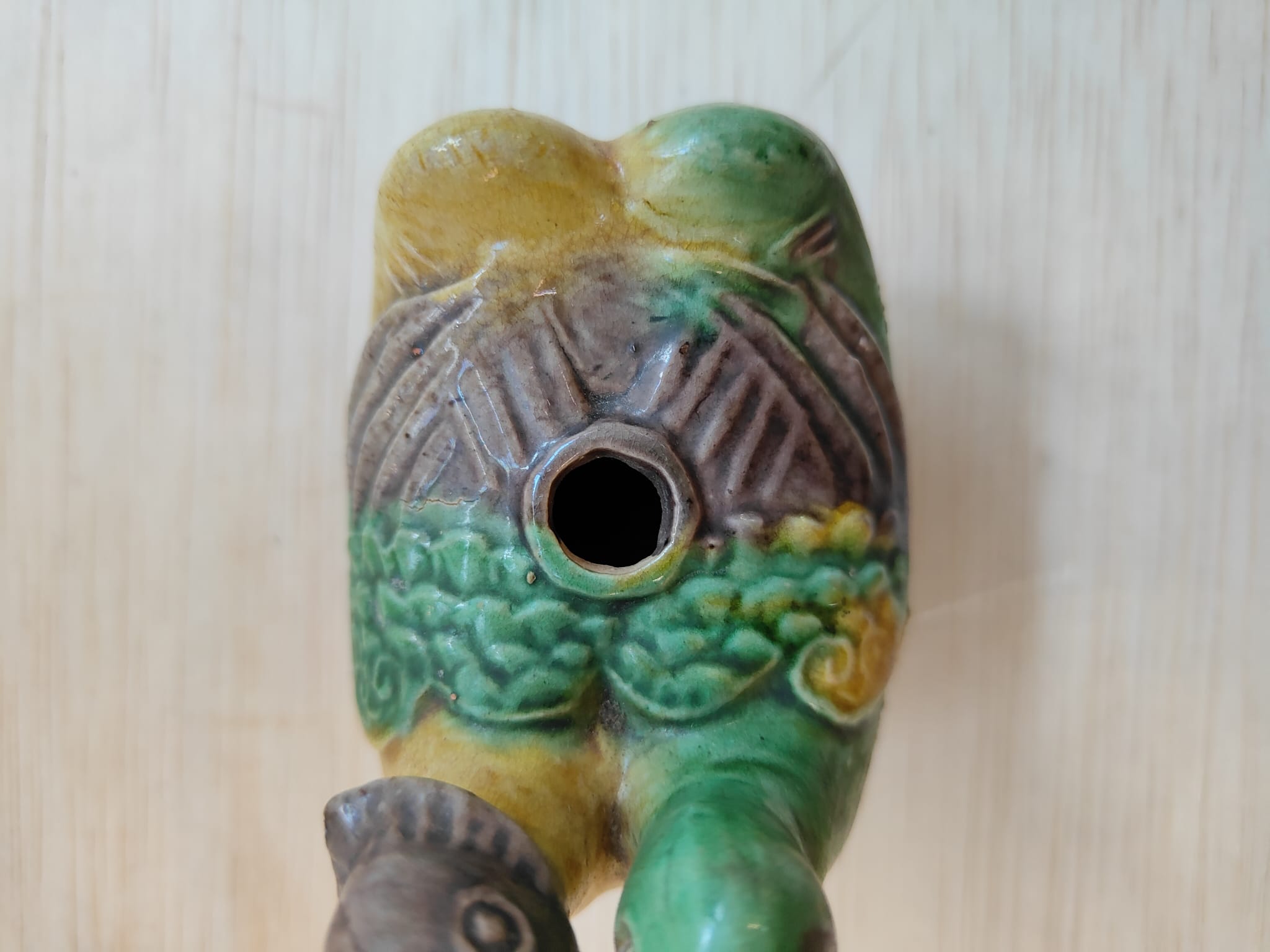 A SANCAI GLAZED TWIN DUCK WATER DROPPER - Image 6 of 8