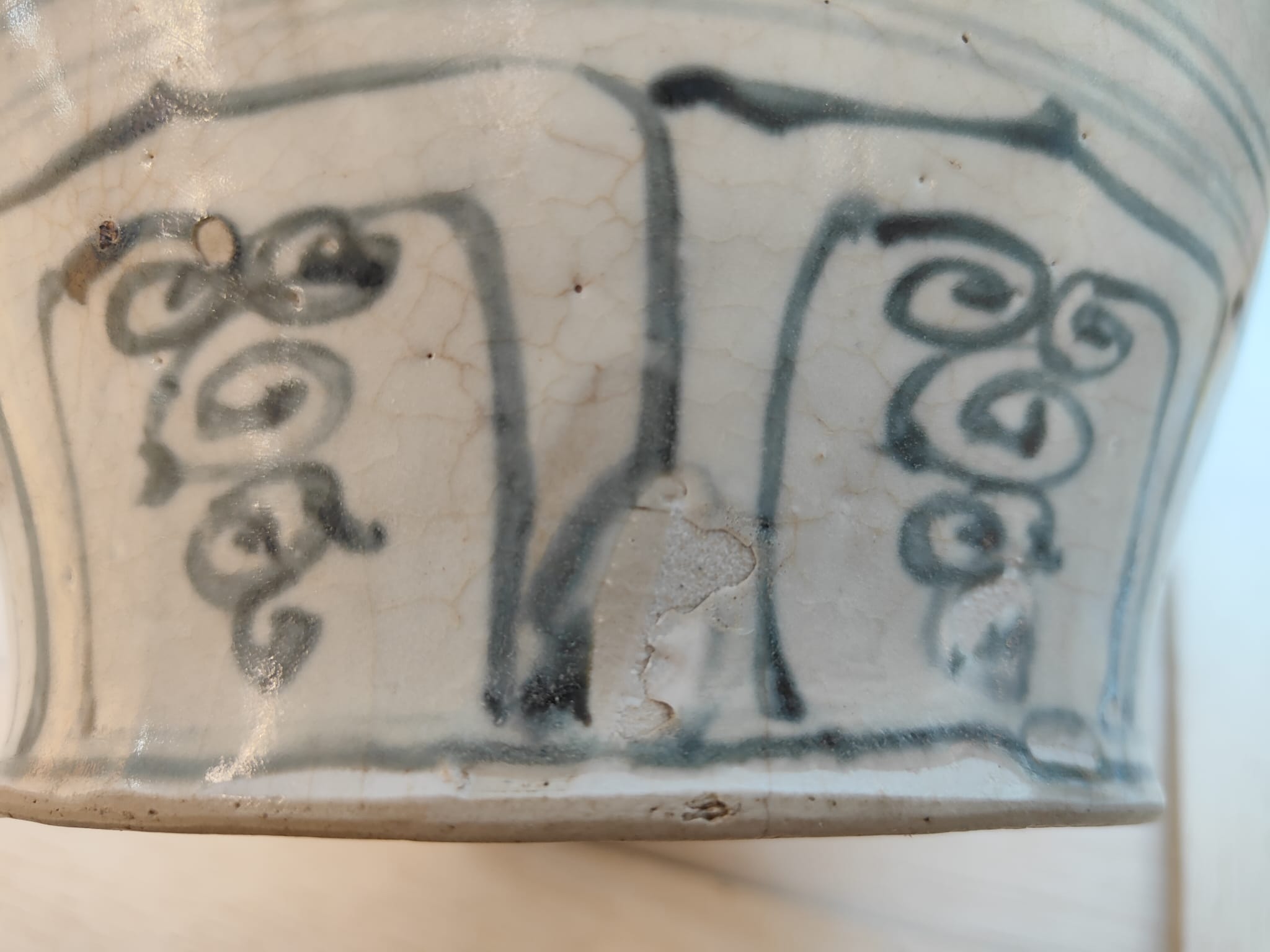 A LARGE VIETNAMESE BLUE AND WHITE FISH JAR - Image 6 of 17