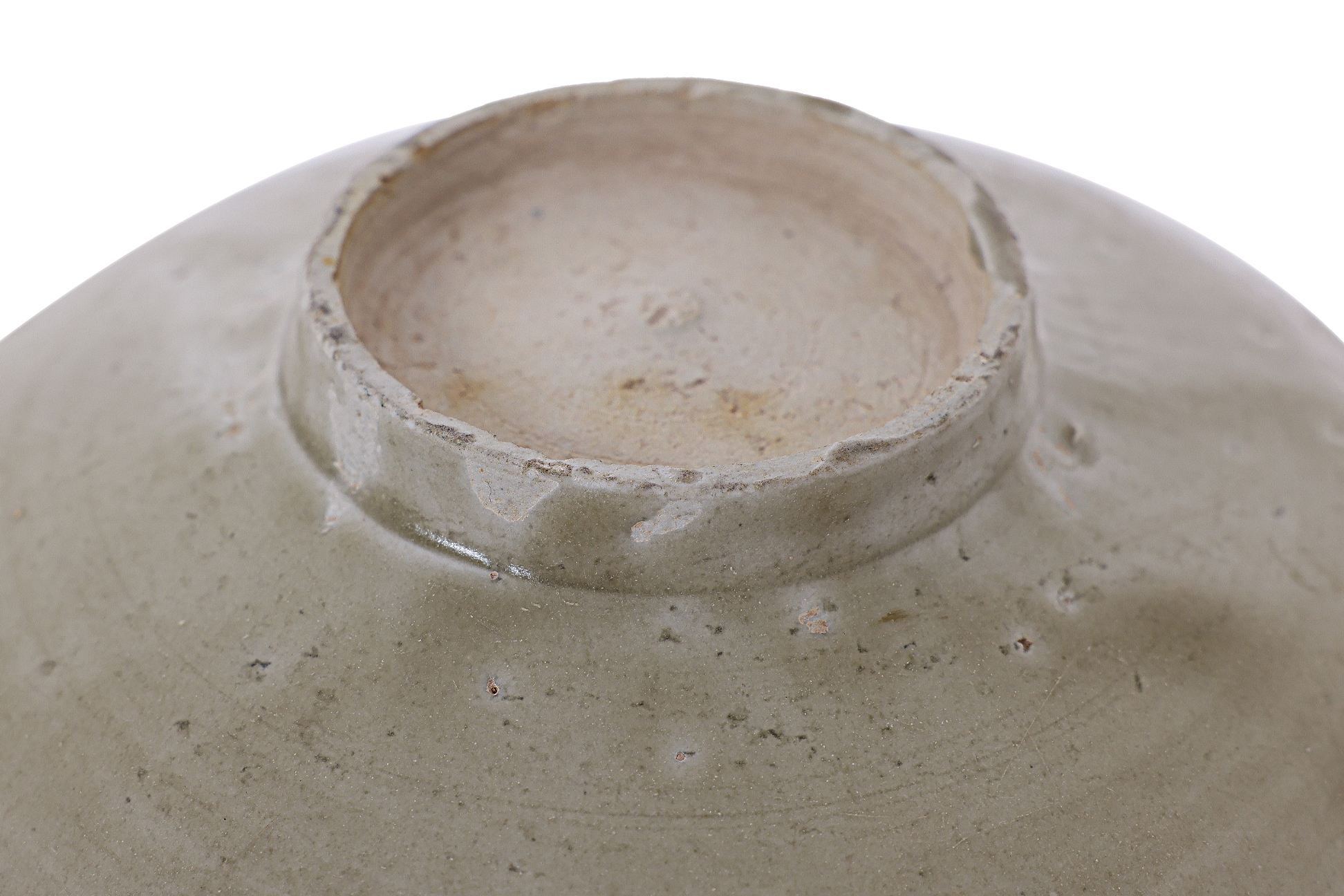 AN OLIVE-GLAZED STONEWARE BOWL - Bild 3 aus 4