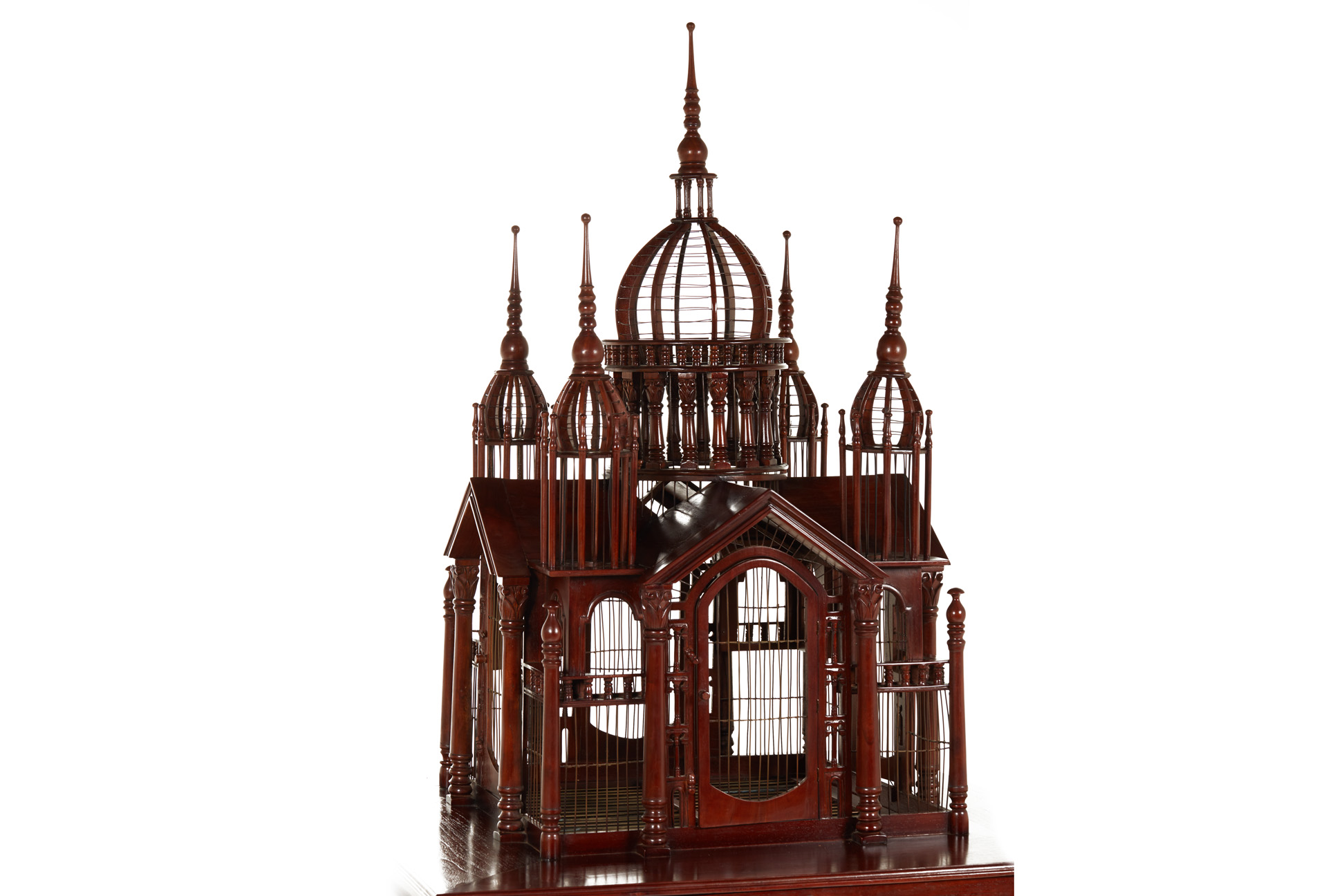 A LARGE ARCHITECTURAL BIRD CAGE - Image 2 of 5