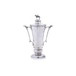 A PENANG TURF CLUB SILVER TROPHY CUP AND COVER