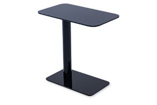 A TOM DIXON RECTANGULAR BLACK 'FLASH' TABLE