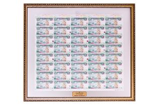 SINGAPORE COMMEMORATIVE $5 SHIP SERIES UNCUT SHEET