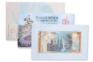 MALAYSIA 50 RINGGIT 1998 COMMONWEALTH GAMES CONSECUTIVE (10)