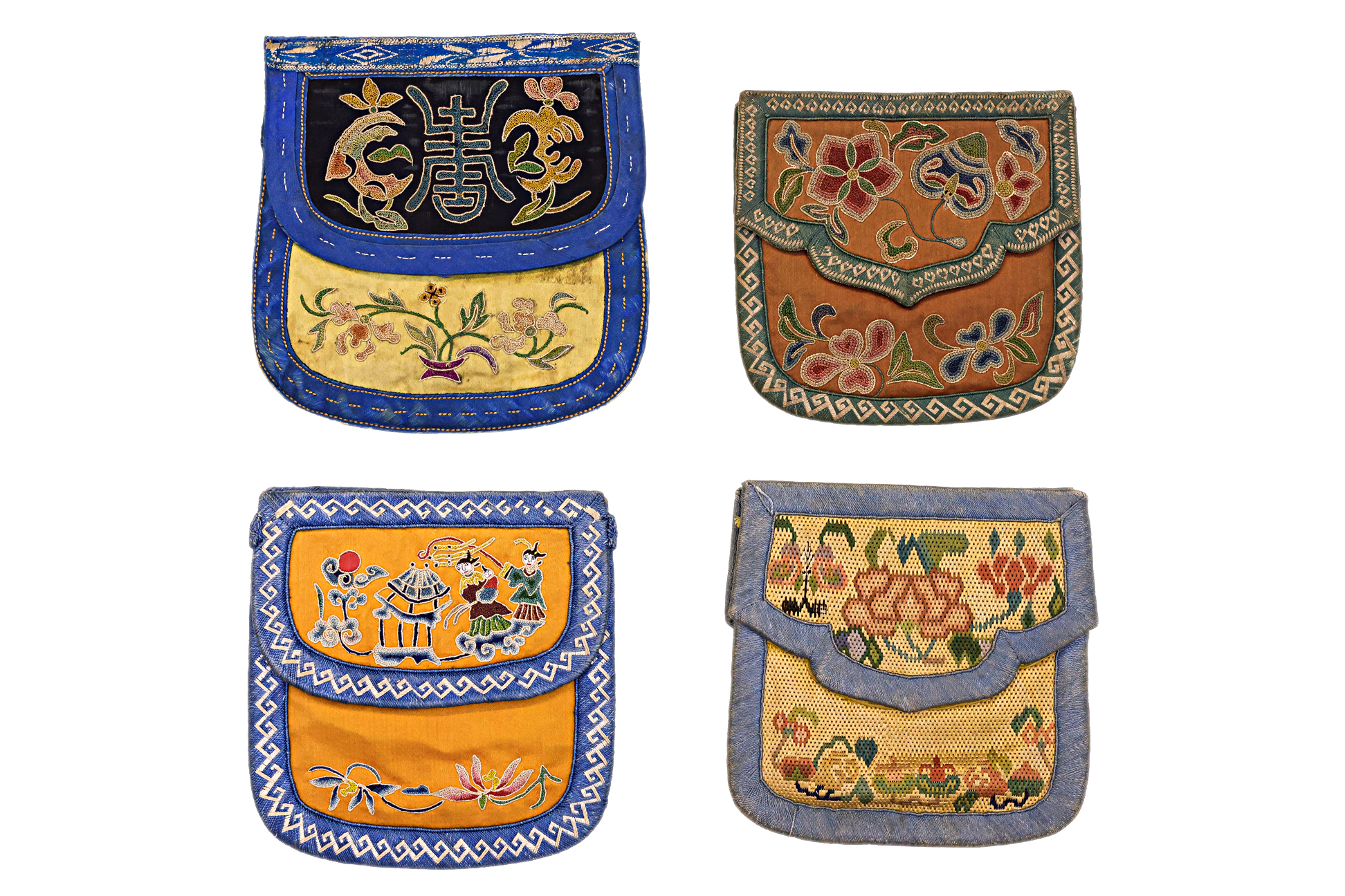 FOUR SILK EMBROIDERED PURSES - Image 2 of 2