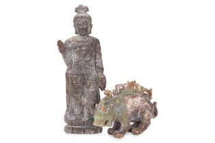 TWO CHINESE STONE CARVINGS