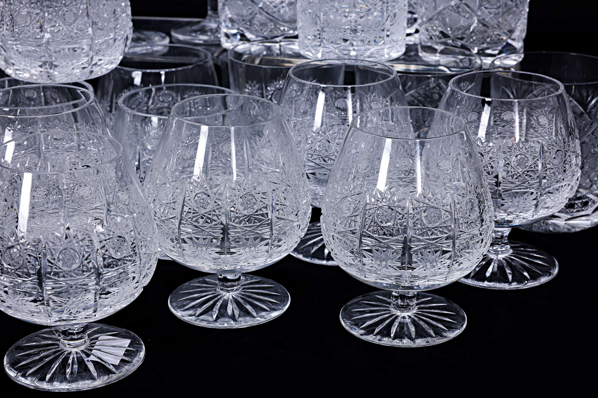FOUR SETS OF BOHEMIA CRYSTAL GLASSES - Image 3 of 6