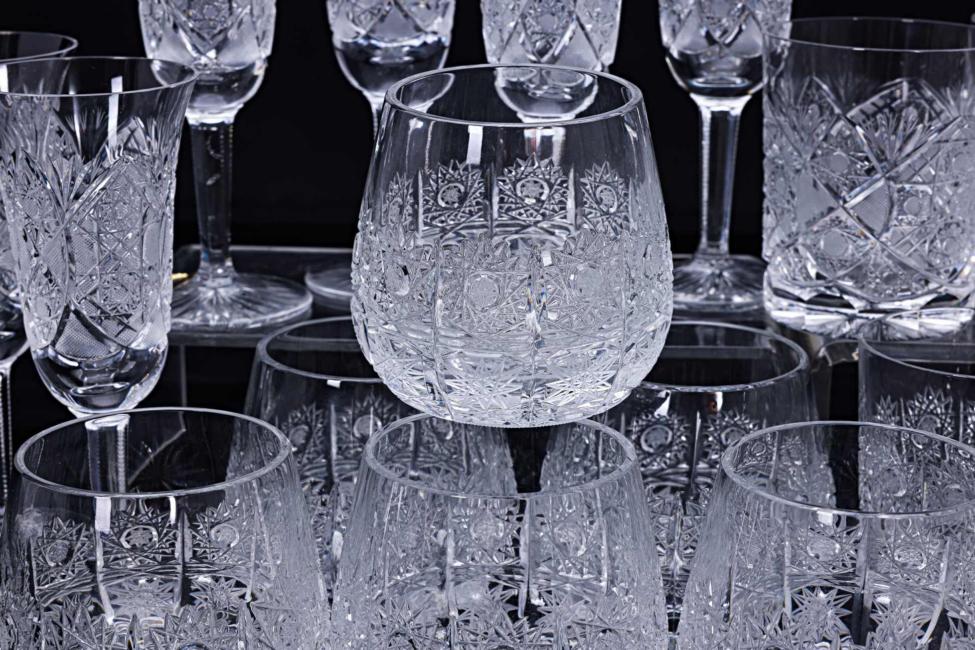 FOUR SETS OF BOHEMIA CRYSTAL GLASSES - Image 4 of 6