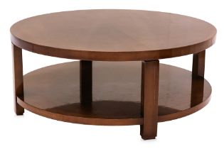 AN ART DECO STYLE CIRCULAR COFFEE TABLE