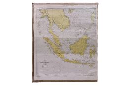 A LARGE INDONESIAN MAP OF SOUTH-EAST ASIA