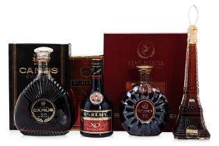 FOUR BOTTLES OF ASSORTED BRANDY AND COGNAC
