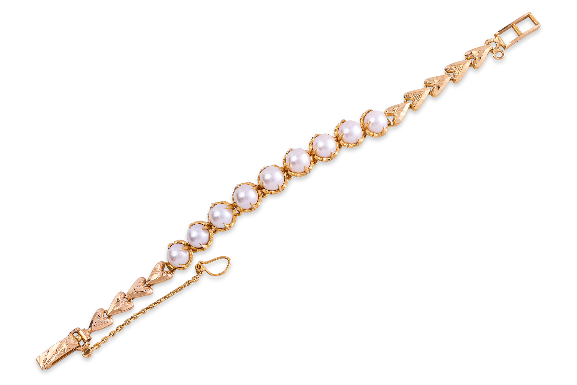 A CULTURED AKOYA PEARL BRACELET - Image 2 of 3