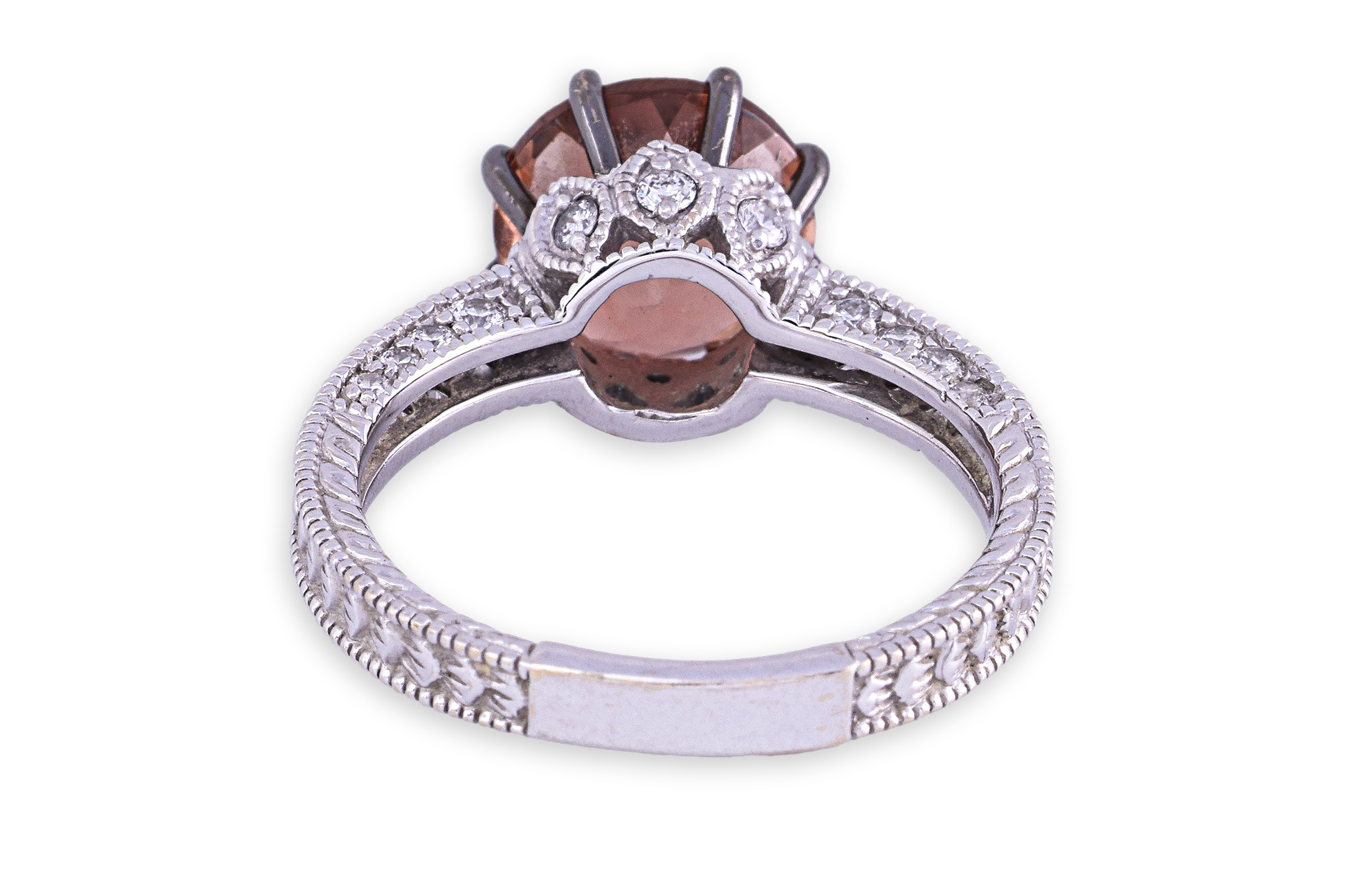 A TOURMALINE AND DIAMOND RING - Image 3 of 3