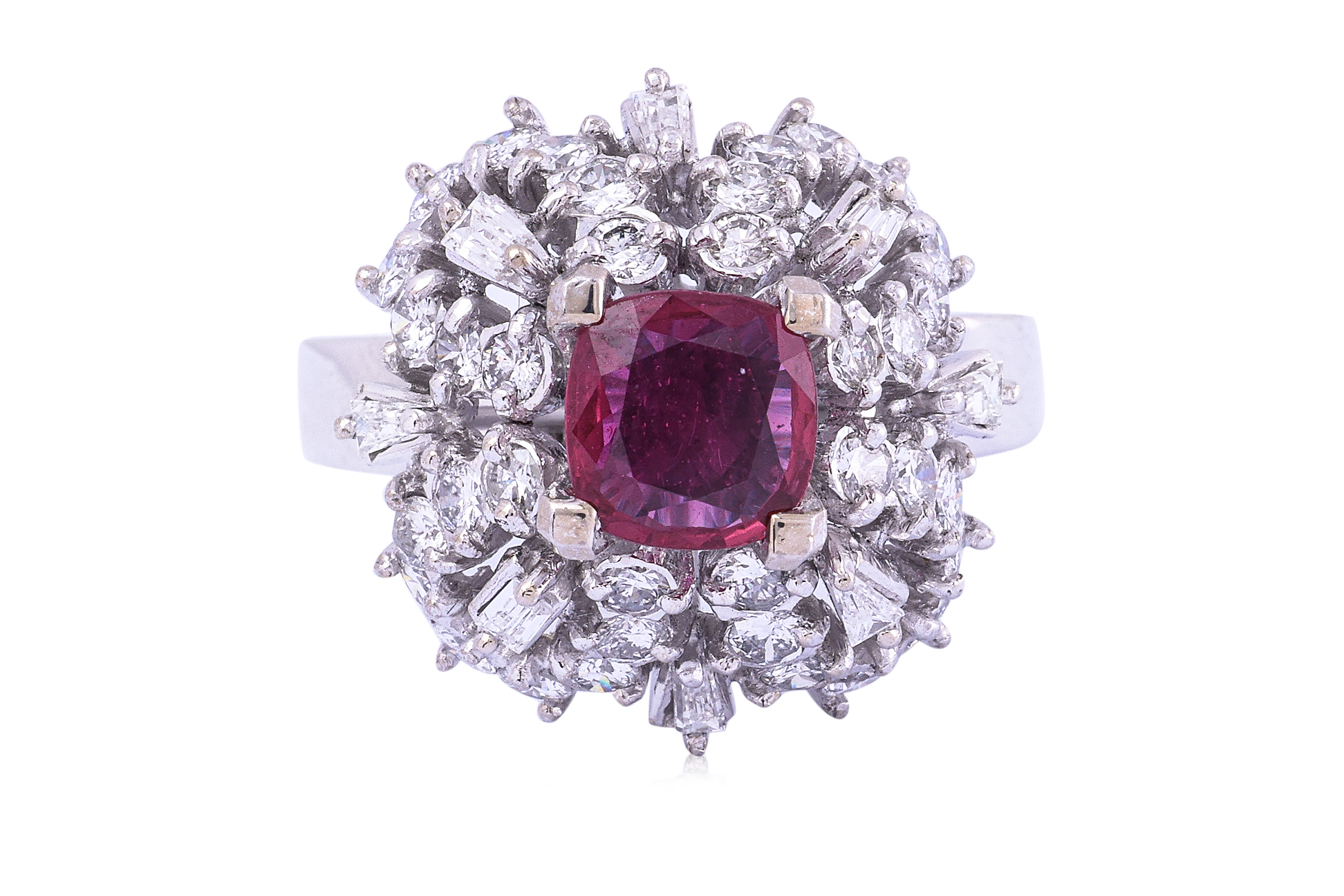 A RUBY AND DIAMOND RING - Image 2 of 3