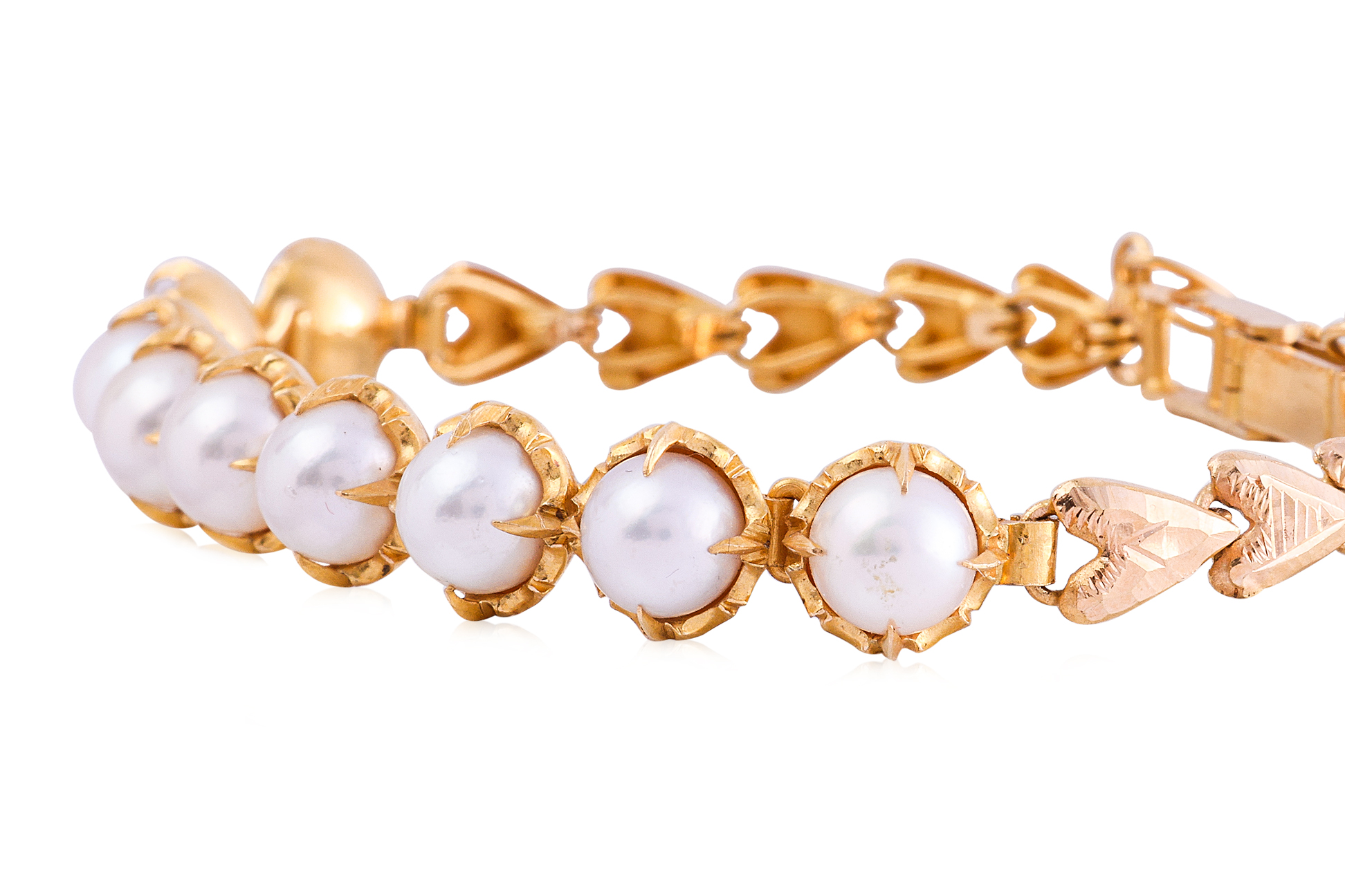 A CULTURED AKOYA PEARL BRACELET - Image 3 of 3