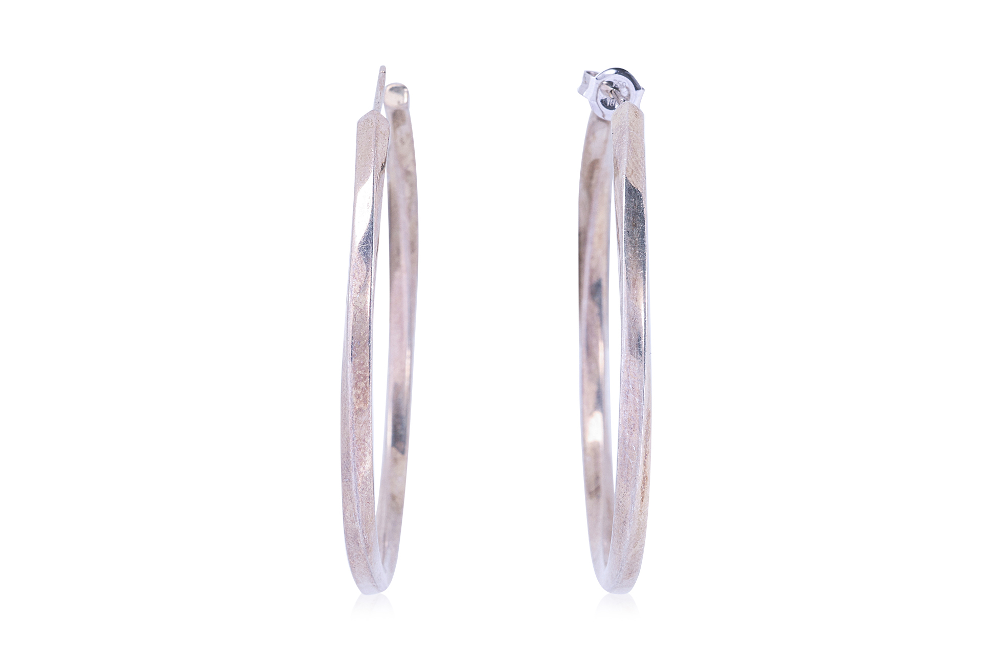 TWO PAIRS OF LARGE TWISTED HOOP EARRINGS BY TIFFANY & CO. - Image 3 of 5