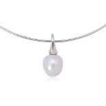 A DROP SHAPED CULTURED SOUTH SEA PEARL NECKLACE BY PASPALEY