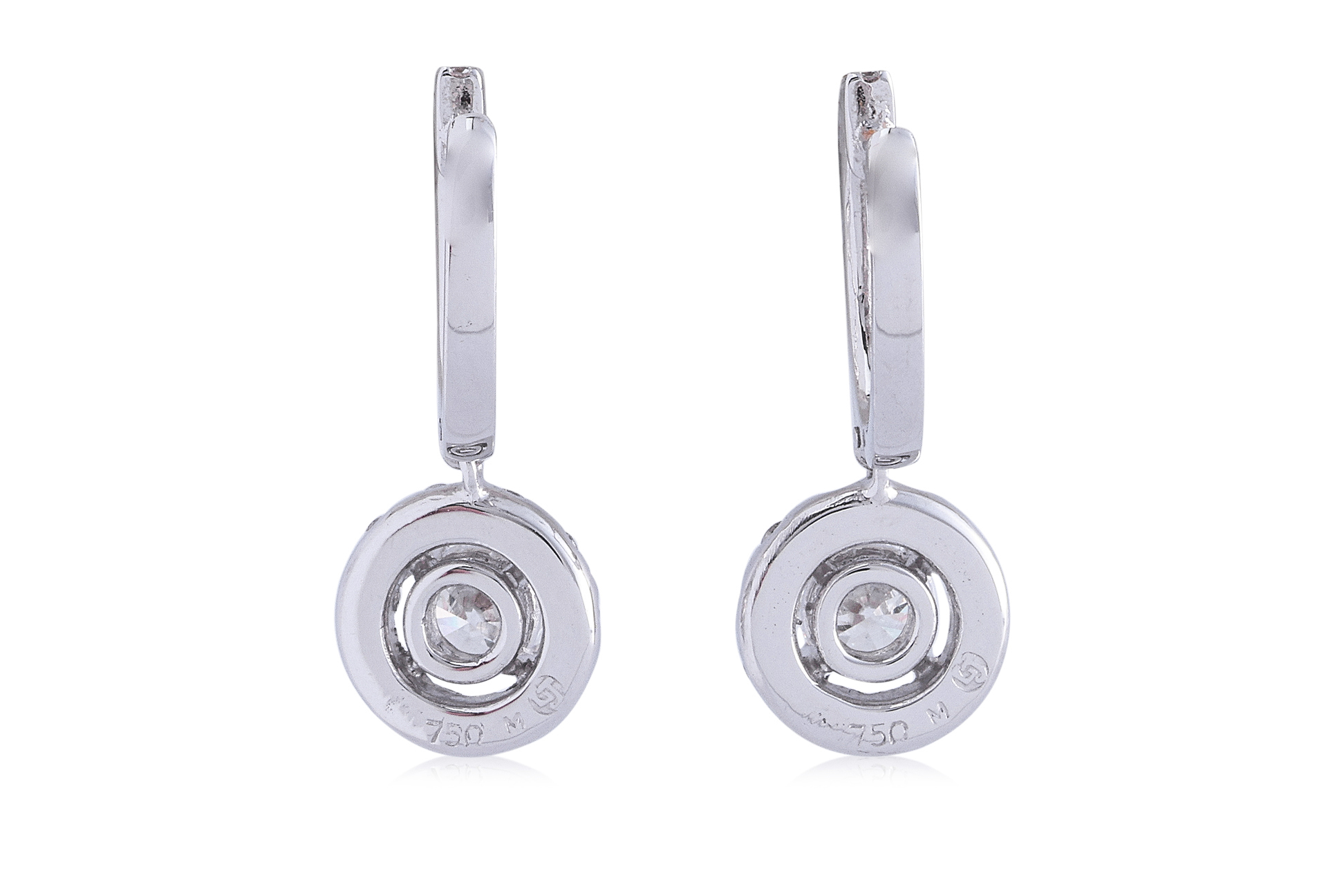 A PAIR OF DIAMOND 'HALO' EARRINGS BY LARRY JEWELLERY - Image 3 of 4