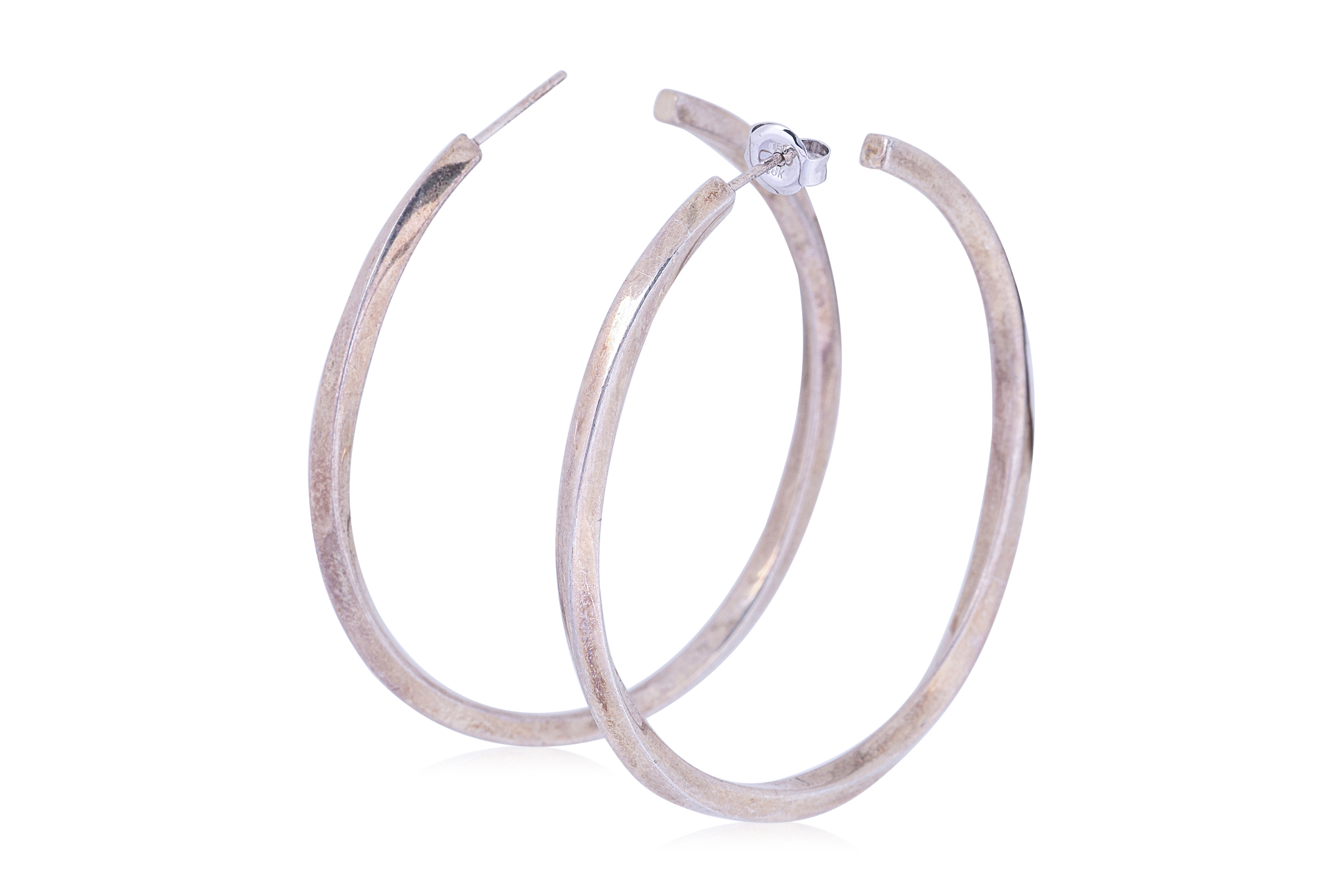 TWO PAIRS OF LARGE TWISTED HOOP EARRINGS BY TIFFANY & CO. - Image 2 of 5