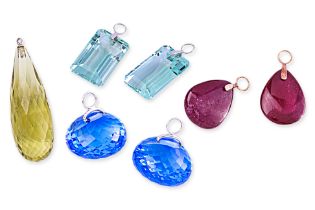 A QUANTITY OF EARRING AND PENDANT DROPS