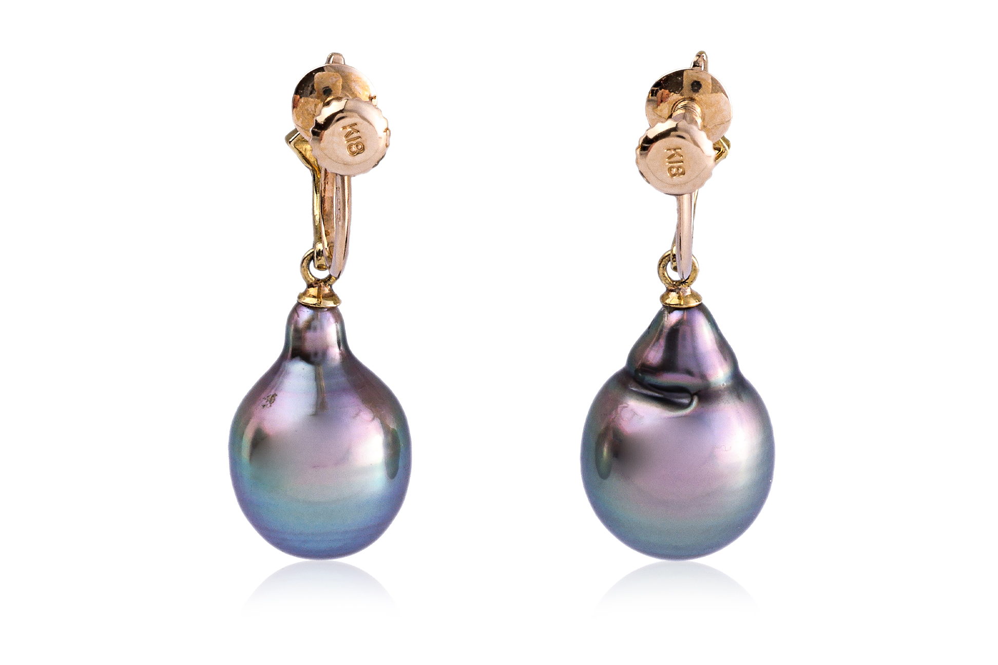 A PAIR OF CULTURED BAROQUE PEARL SCREW-BACK EARRING - Image 3 of 3