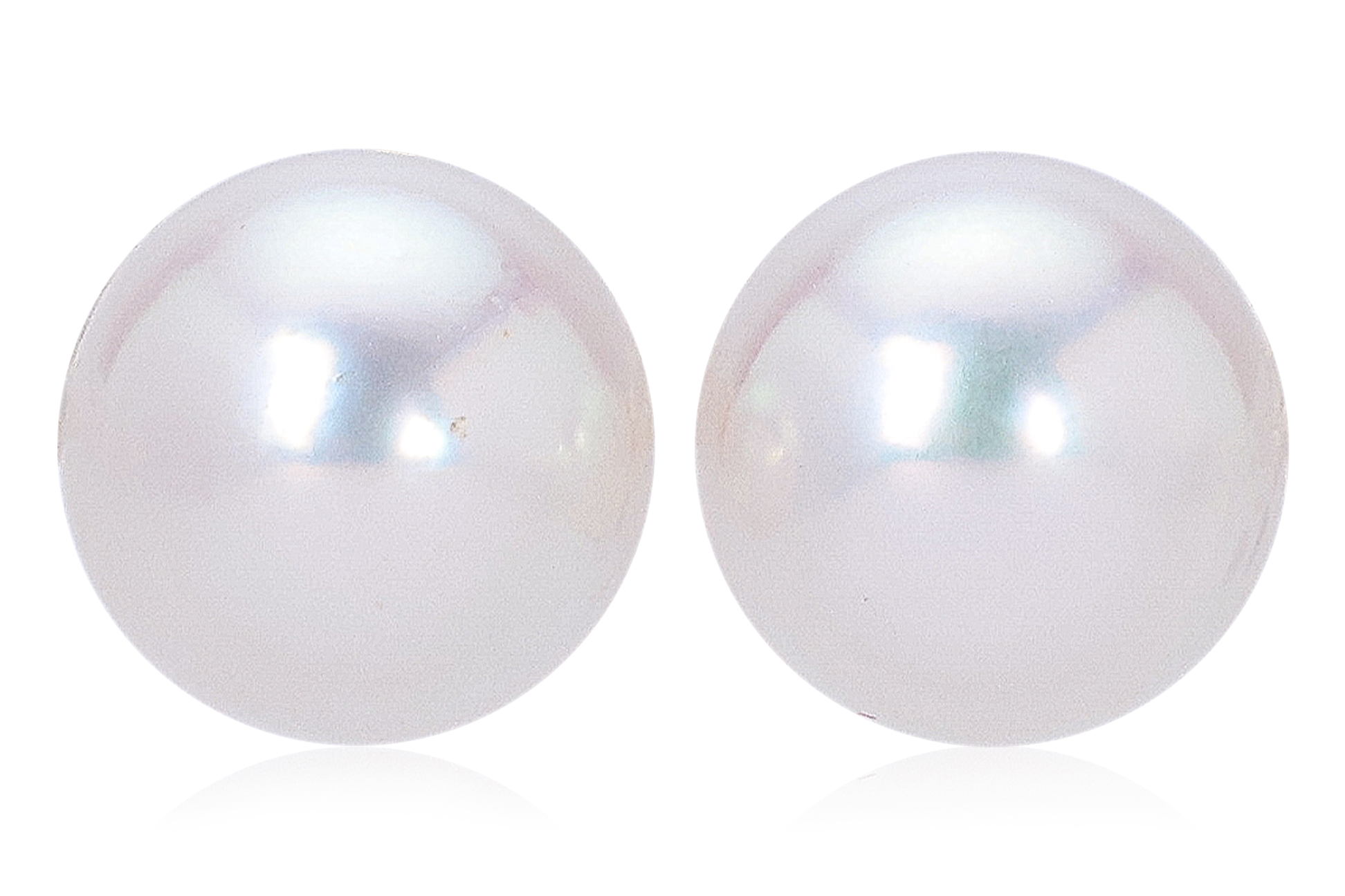 A PAIR OF CULTURED SOUTH SEA PEARL EARRINGS BY PASPALEY - Image 2 of 5