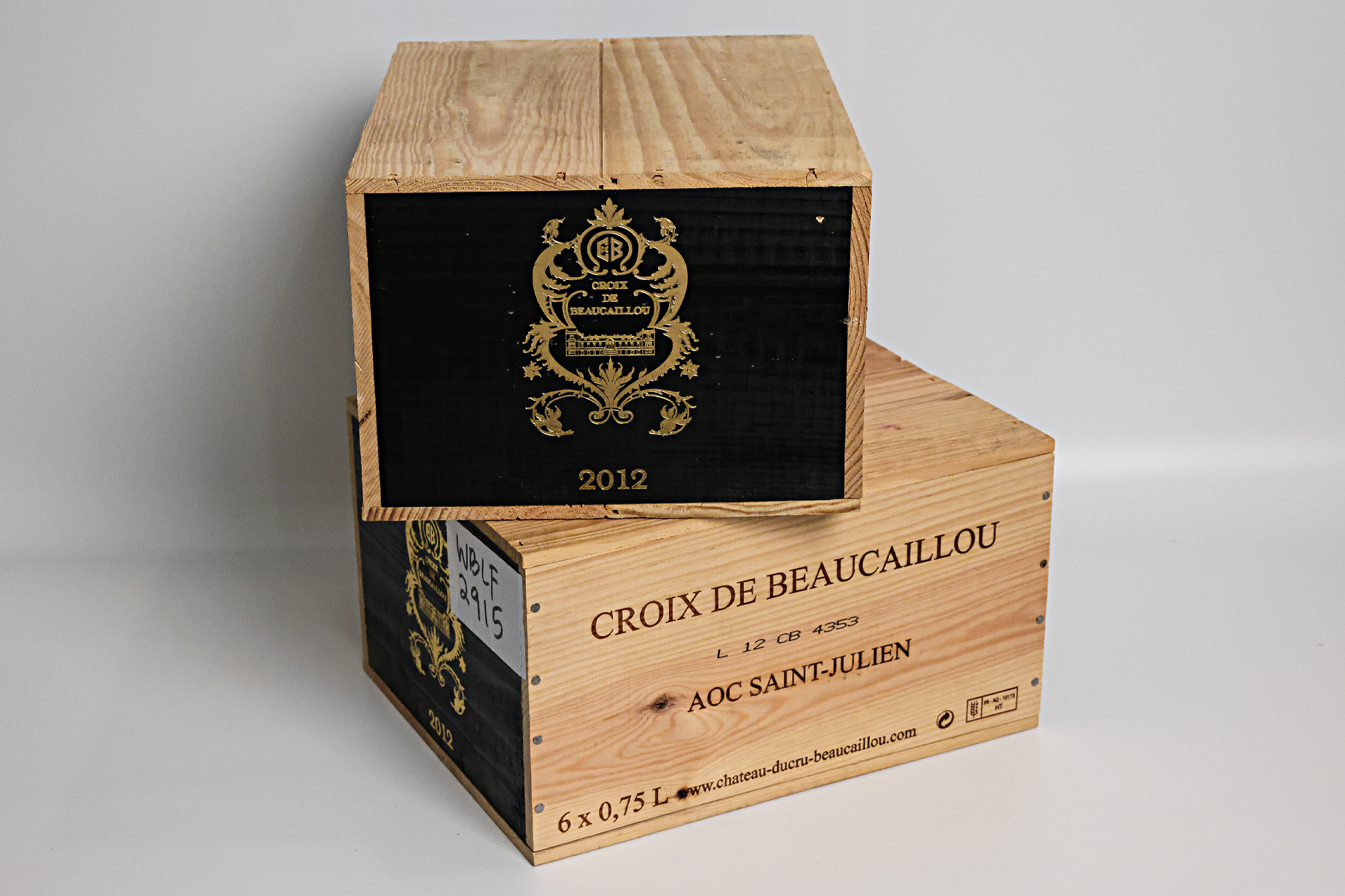 CH. DUCRU-BEAUCAILLOU 'LA CROIX DE BEAUCAILLOU' 2012 (12 BT) - Image 2 of 2