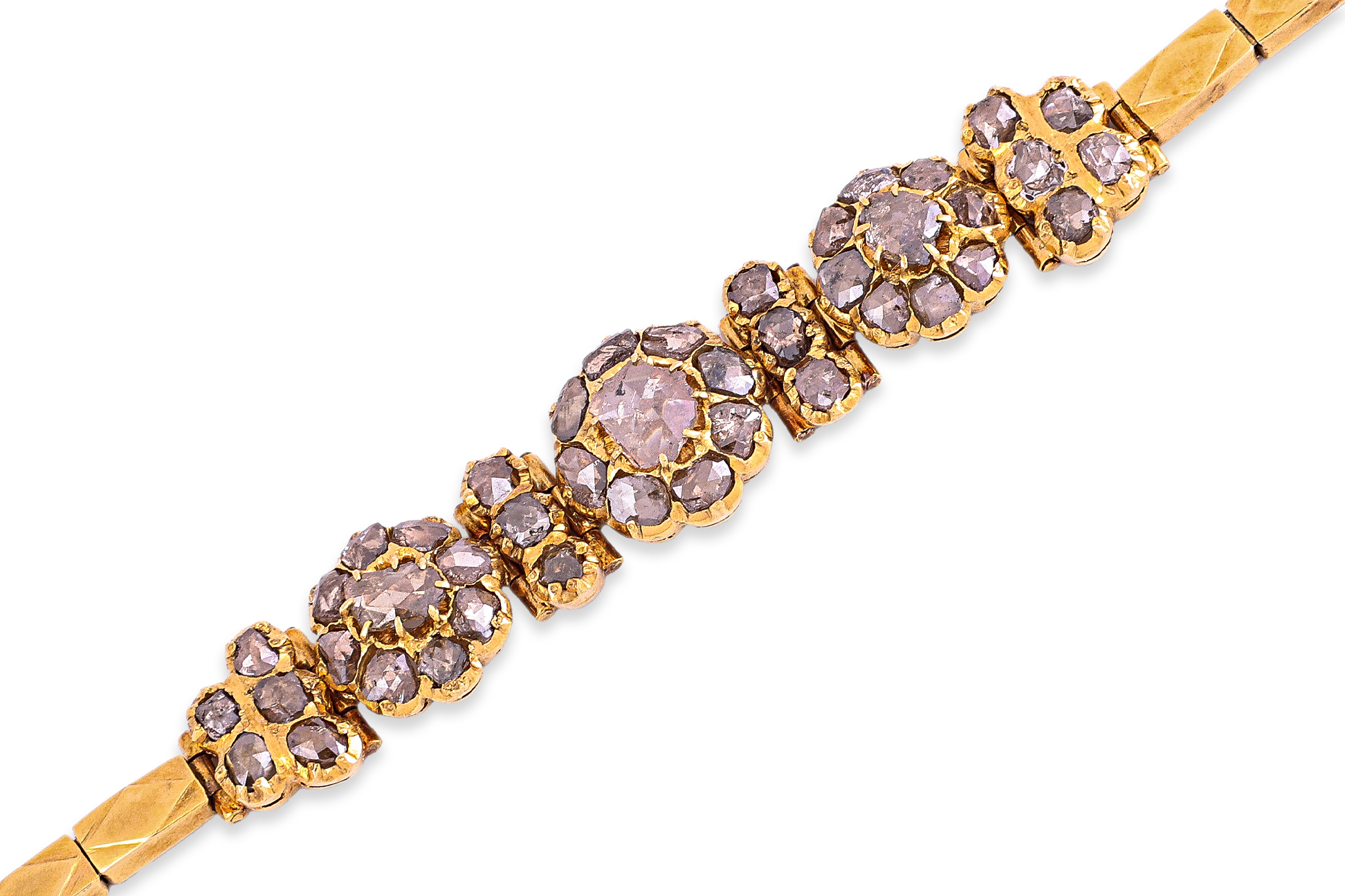 A PERANAKAN DIAMOND INTAN BRACELET - Image 2 of 3