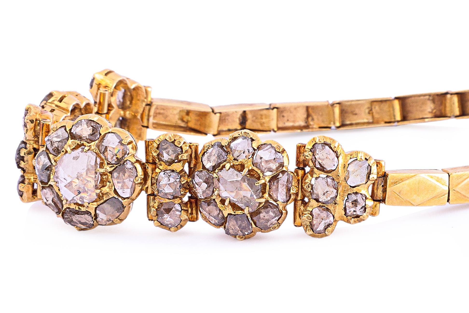 A PERANAKAN DIAMOND INTAN BRACELET - Image 3 of 3