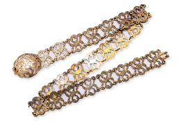 A SILVER-GILT BELT AND BUCKLE