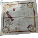 The Famous Scraps of Paper - Belgian Neutrality Silk Handkerchief - 12 3/4" x 11 1/2"