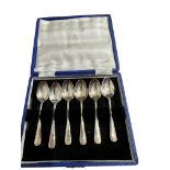 Vintage Boxed Set of Silver Teaspoons - 3 7/8" long.