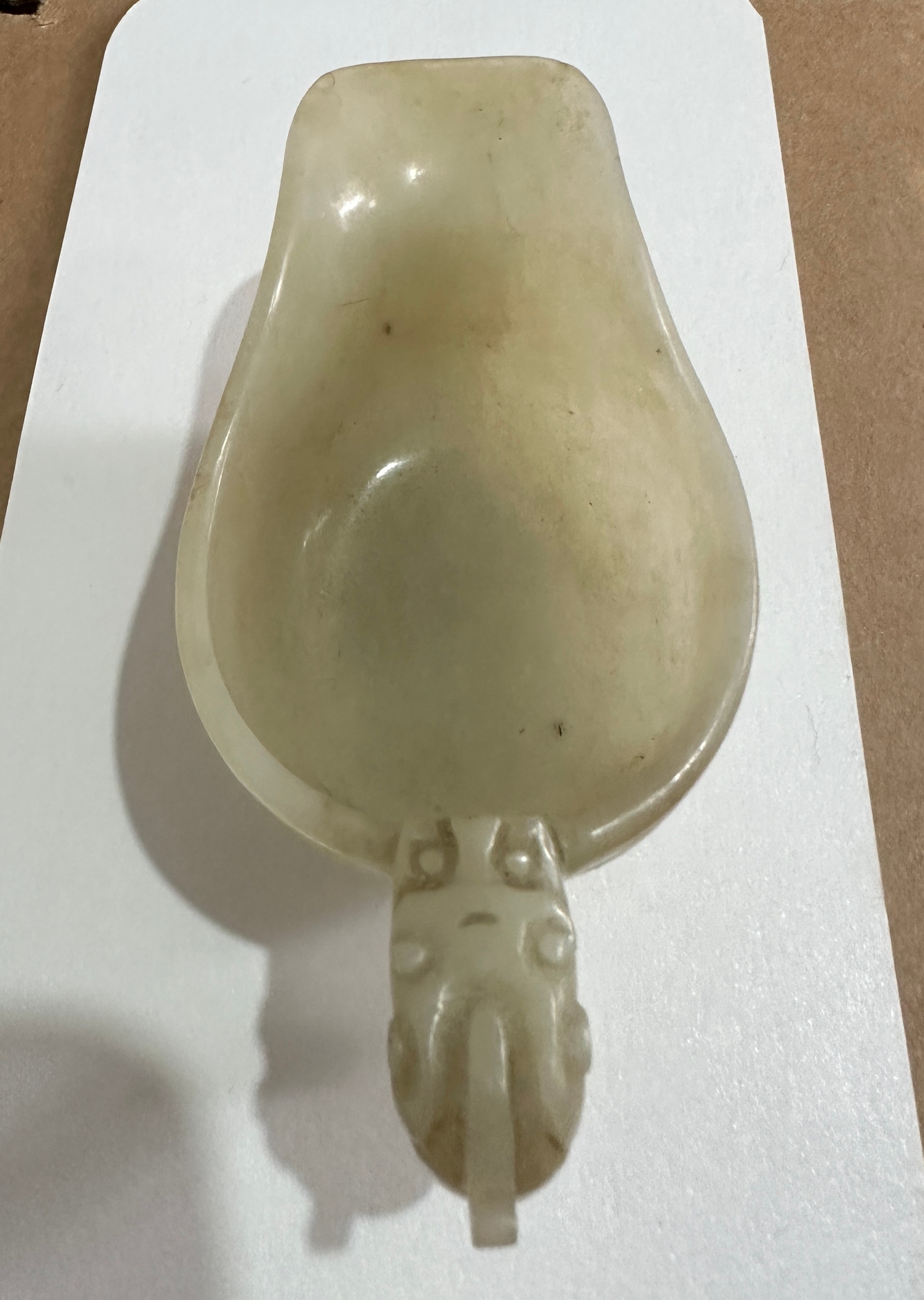 A CHINESE CELADON JADE LIBATION CUP on stand, Ch'ien Lung Period?-ex John Sparks London - Image 23 of 24