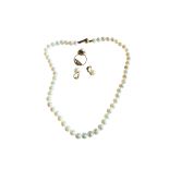 Lot of Pearl Necklace with Gold Clasp-Pair of Gold and Pearl Earring- Gold and Pearl Ring.