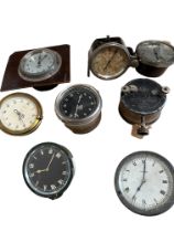 Vintage Lot of Smiths etc Car Clocks 6 of which are ticking.