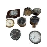 Vintage Lot of Smiths etc Car Clocks 6 of which are ticking.