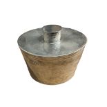 Antique Silver Canister Tea Caddy - 13.5cm tall x 14cm long and 9.5cm wide.