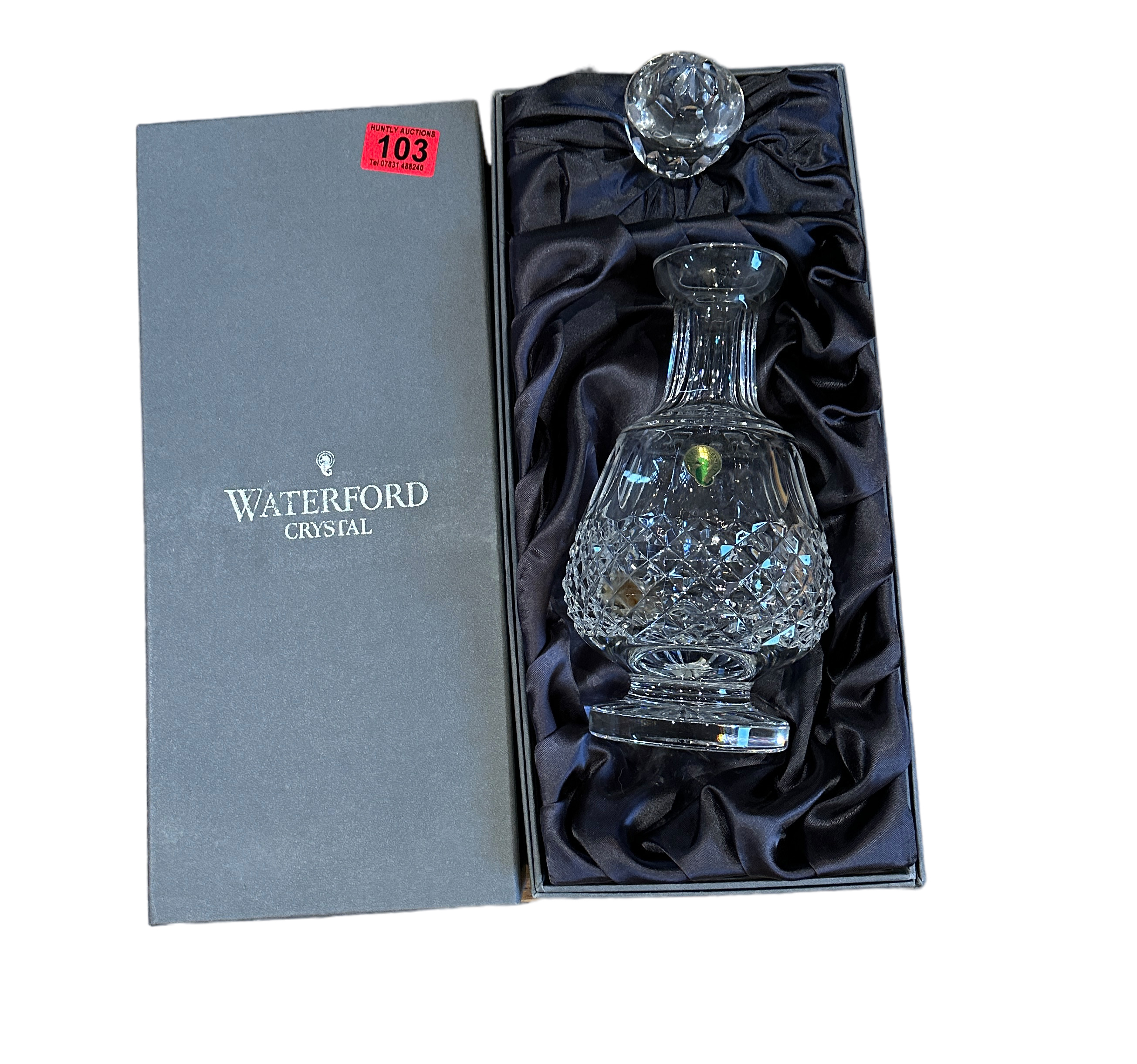 Boxed Waterford Crystal Colleen Decanter - 12 inches tall.
