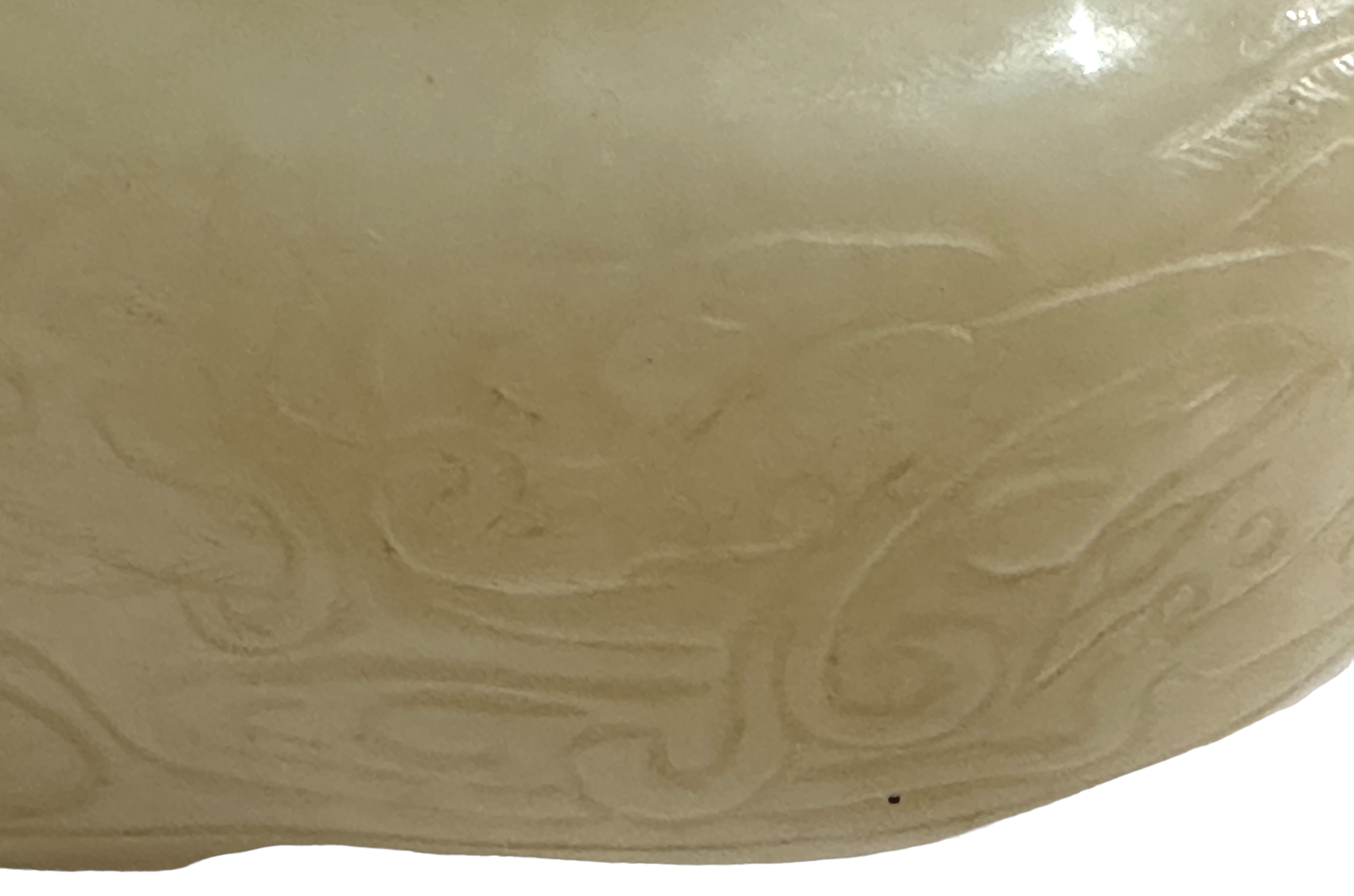 A CHINESE CELADON JADE LIBATION CUP on stand, Ch'ien Lung Period?-ex John Sparks London - Image 12 of 24